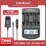 Аккумуляторная батарея LiitoKala Lii-ND4 NiMH/Cd 1,2 в AAA с ЖК-дисплеем и проверкой емкости аккумуляторов 9 В