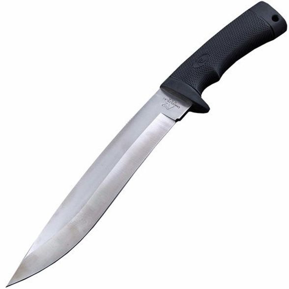 Цена наТуристический охотничий нож с фиксированным клинком Katz Black Kat, 325 мм, сталь XT-70, рукоять kraton
