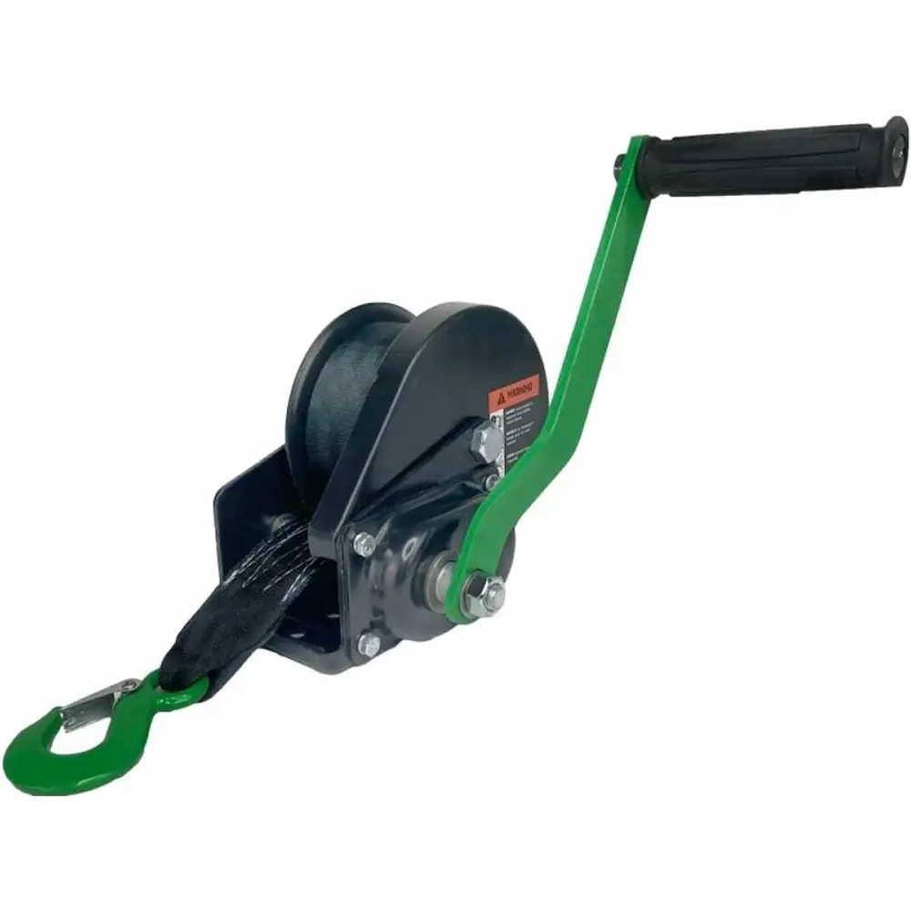 Лебедка ручная барабанная с тормозом HWB 500, 500 кг, лента 10 м HITCH SZ073181