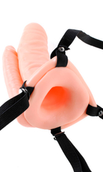 Фаллопротез для двойного проникновения 6''Double Penetrator Hollow Strap-On (Цвет: телесный)