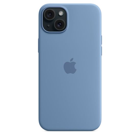 Чехол Silicone Case MagSafe для iPhone 15 Plus Зимний синий