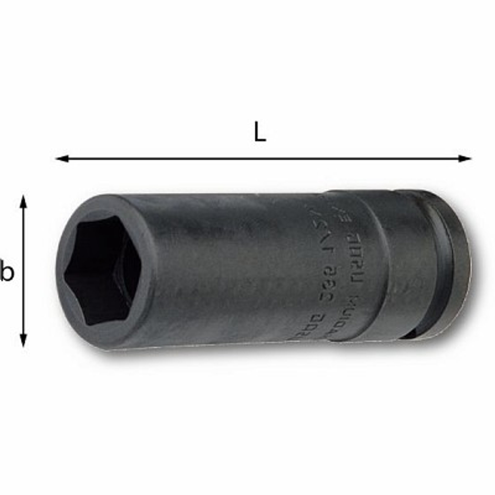 235 1 ML  Головка удлиненная ударная, 6-ти гранная 1" на 36 мм., USAG (Италия)