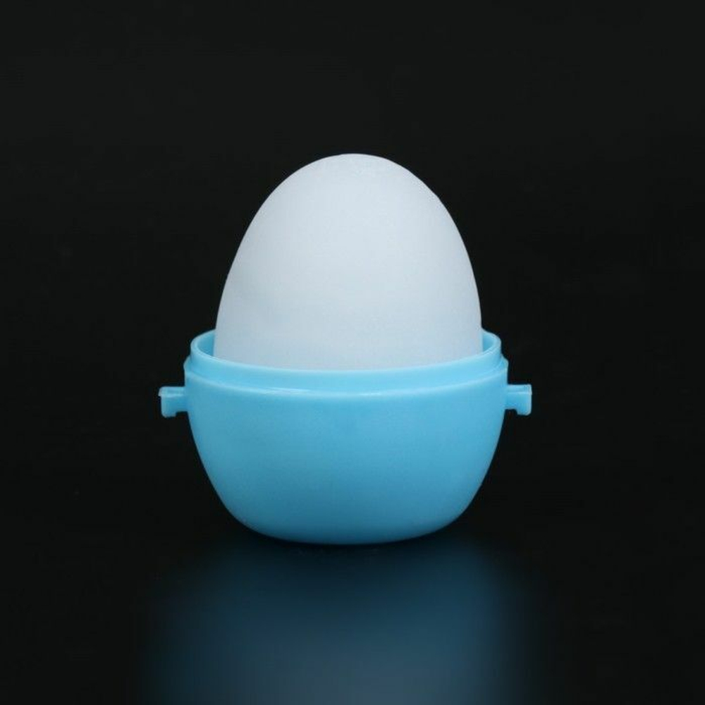 Рельефный мастурбатор EGG в синем футляре (Цвет: прозрачный)