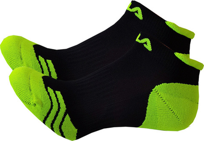 Теннисные носки Fila Calza Invisible Running Socks 2P - black/yellow fluo