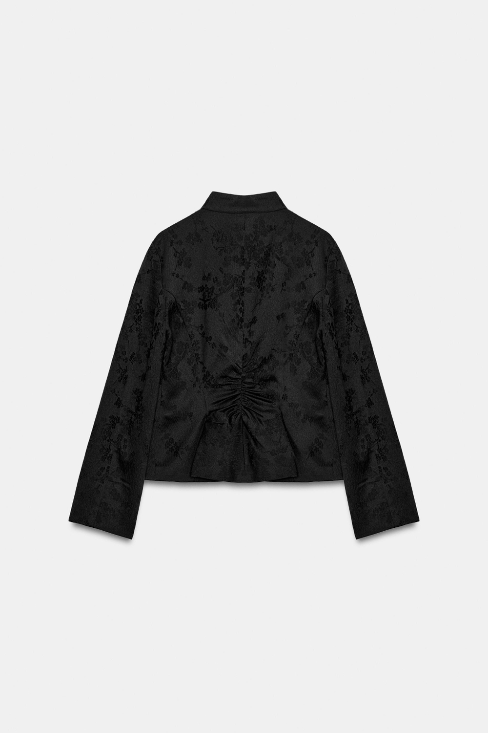 ZARA КУРТКА ЖАККАРДОВАЯ С ЗАСТЕЖКАМИ-КЛЕВАНТ — ZW COLLECTION, ЧЕРНЫЙ