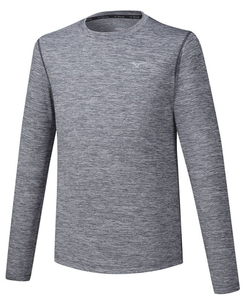Мужская теннисная футболка теннисная Mizuno Impulse Core Long Sleeve Tee - серый