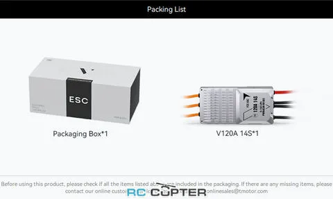 ESC регулятор мотора T-Motor V120A 6-14S PWM/CAN