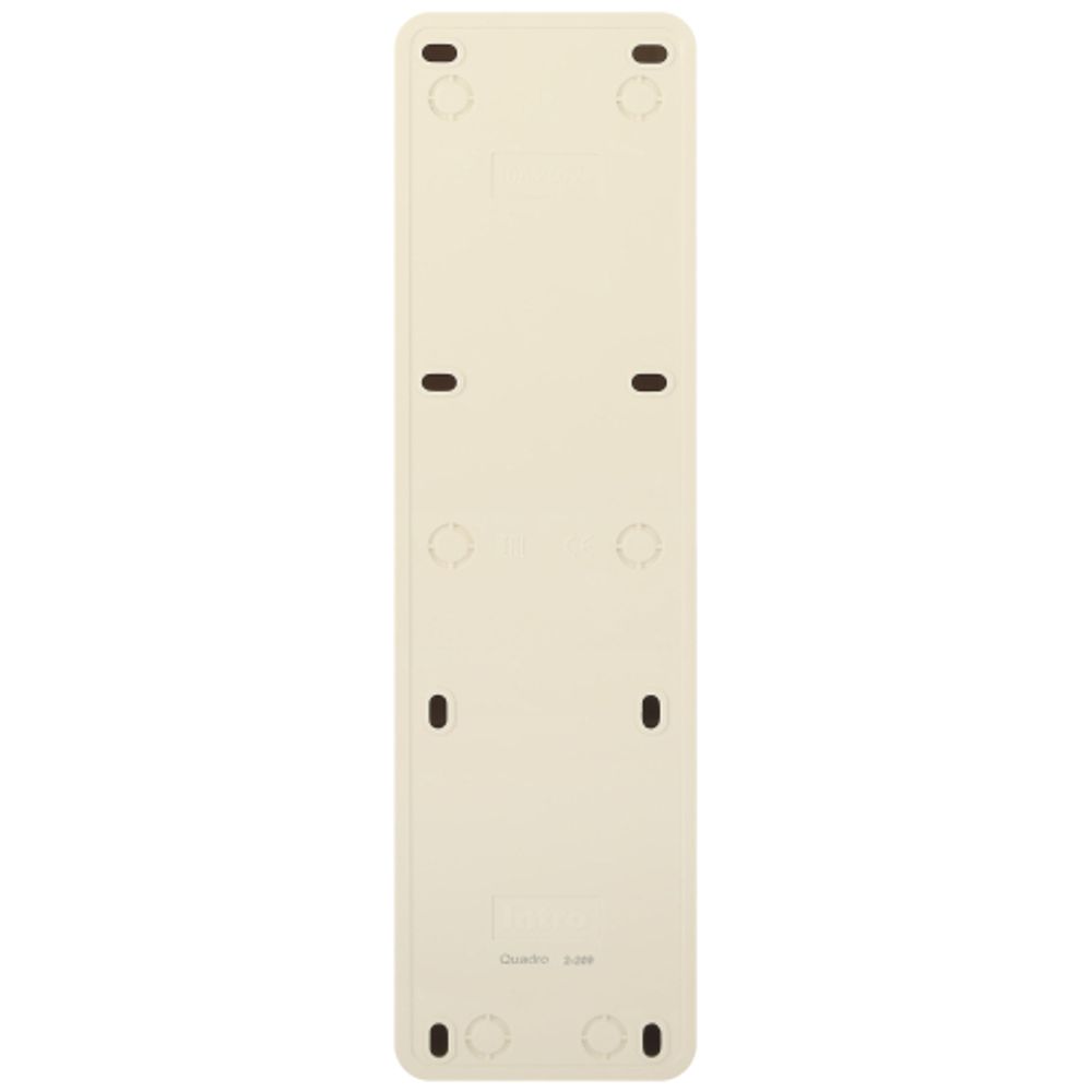 Розетка Intro Quadro 2-209-02 без заземления пятиместная 5х2P 16А-250В IP20 ОУ слоновая кость | Intro Quadro