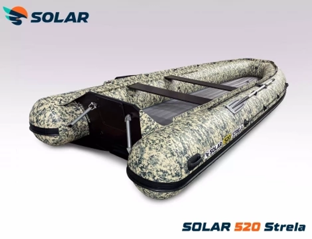 Лодка надувная моторная solar-520 strela jet tunnel