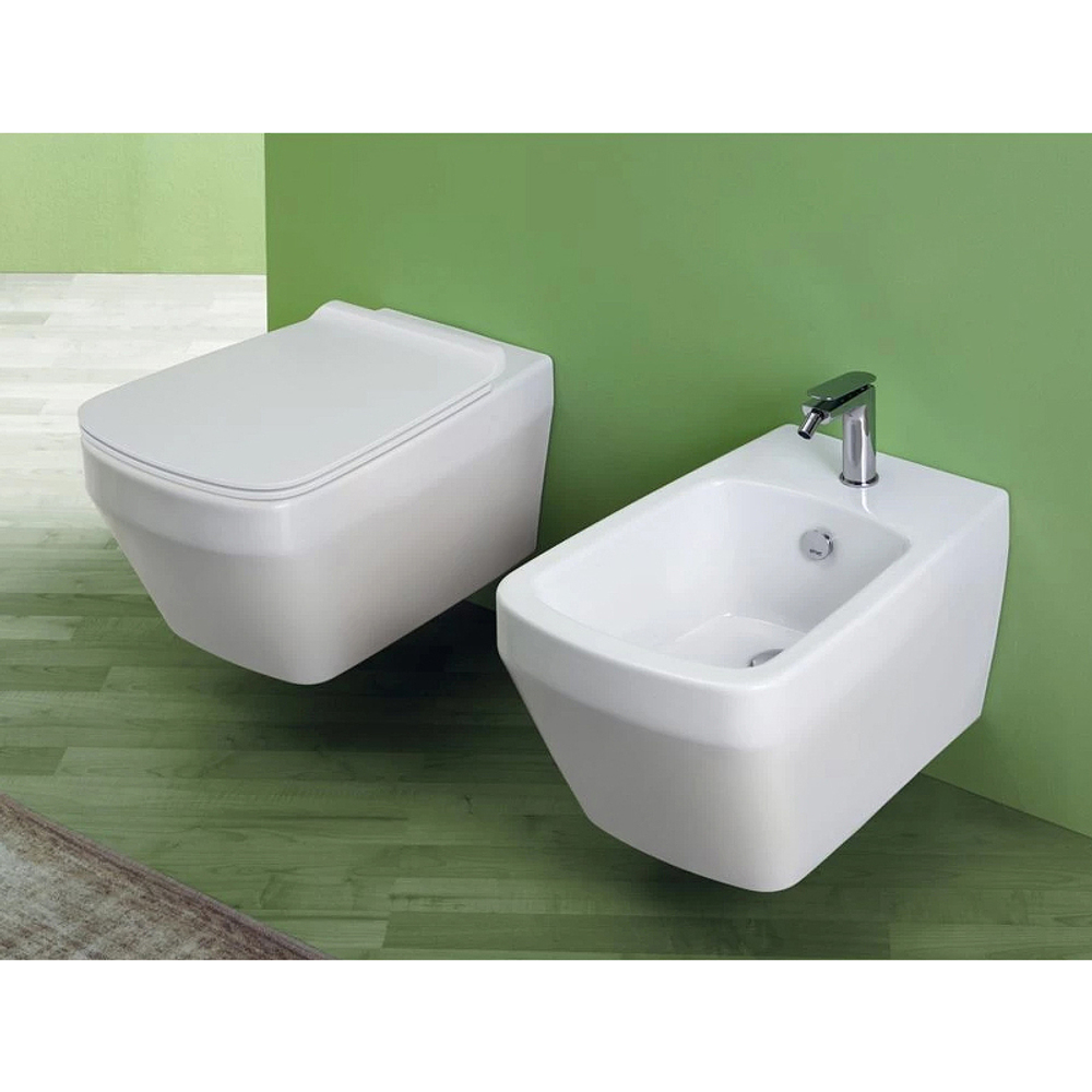 Биде подвесное Simas Baden Baden 360х560х310 с 1 отв под смеситель, с креплением F85, цвет белый (BB19bi*1)