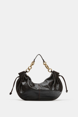 ZARA СУМКА СО СБОРКАМИ, КОРИЧНЕВЫЙ