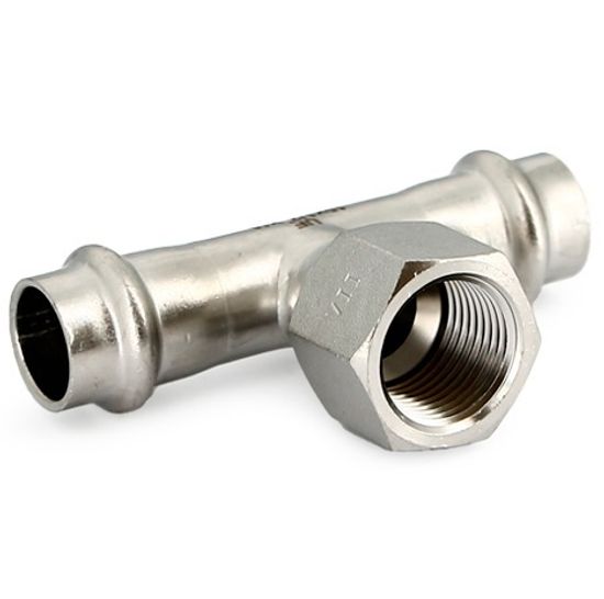 Тройник пресс Uni-Fitt 28 х 1/2" ВР с внутренней резьбой из нержавеющей стали 797S4240