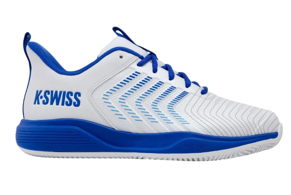 Женские теннисные кроссовки K-Swiss Ultrashot Light Clay - white/dazzling blue/baltic sea
