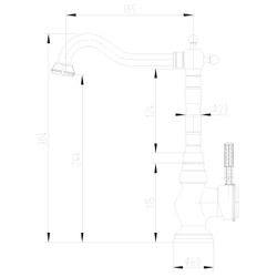 Смеситель  Lemark Jasmine LM6645B для кухни