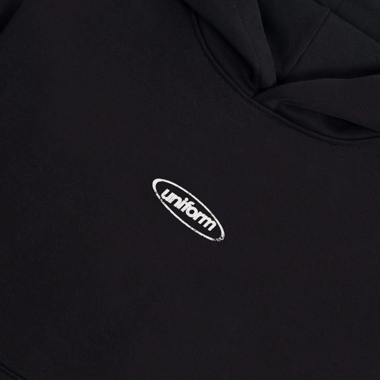 Худи UNIFORM Everyday Destructive logo, черный/белый