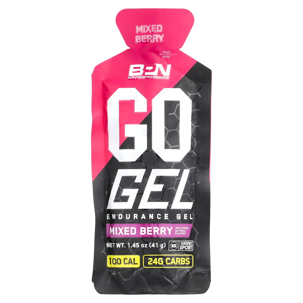 BPN, Go Gel, гель для выносливости, ягодный сбор, 10 пакетиков по 41 г (1,45 унции)