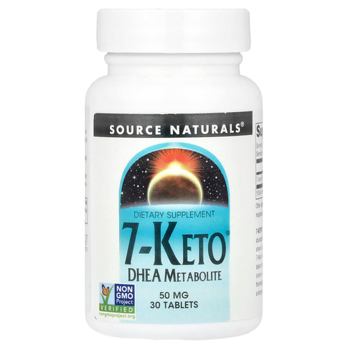 Source Naturals, 7-Keto®, метаболит ДГЭА, 50 мг, 30 таблеток
