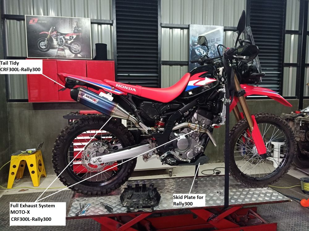 Skid Plate for Honda CRF300Rally (2021-UP). Aluminium, 4mm. Black (Gloss)