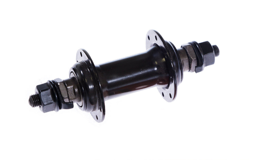 Втулка передняя SF стальная V-brake гайки 16H ось 3/8''х94x130мм, черная