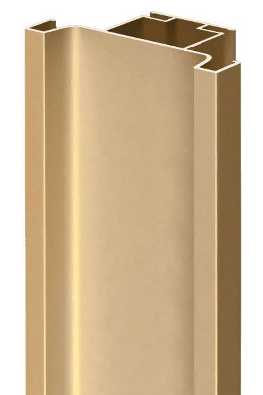 Профиль Гола-Х /Gola-X вертикальный, С-формы, ДСП 16мм, 5000мм, золото матовое, Айкью/AQ