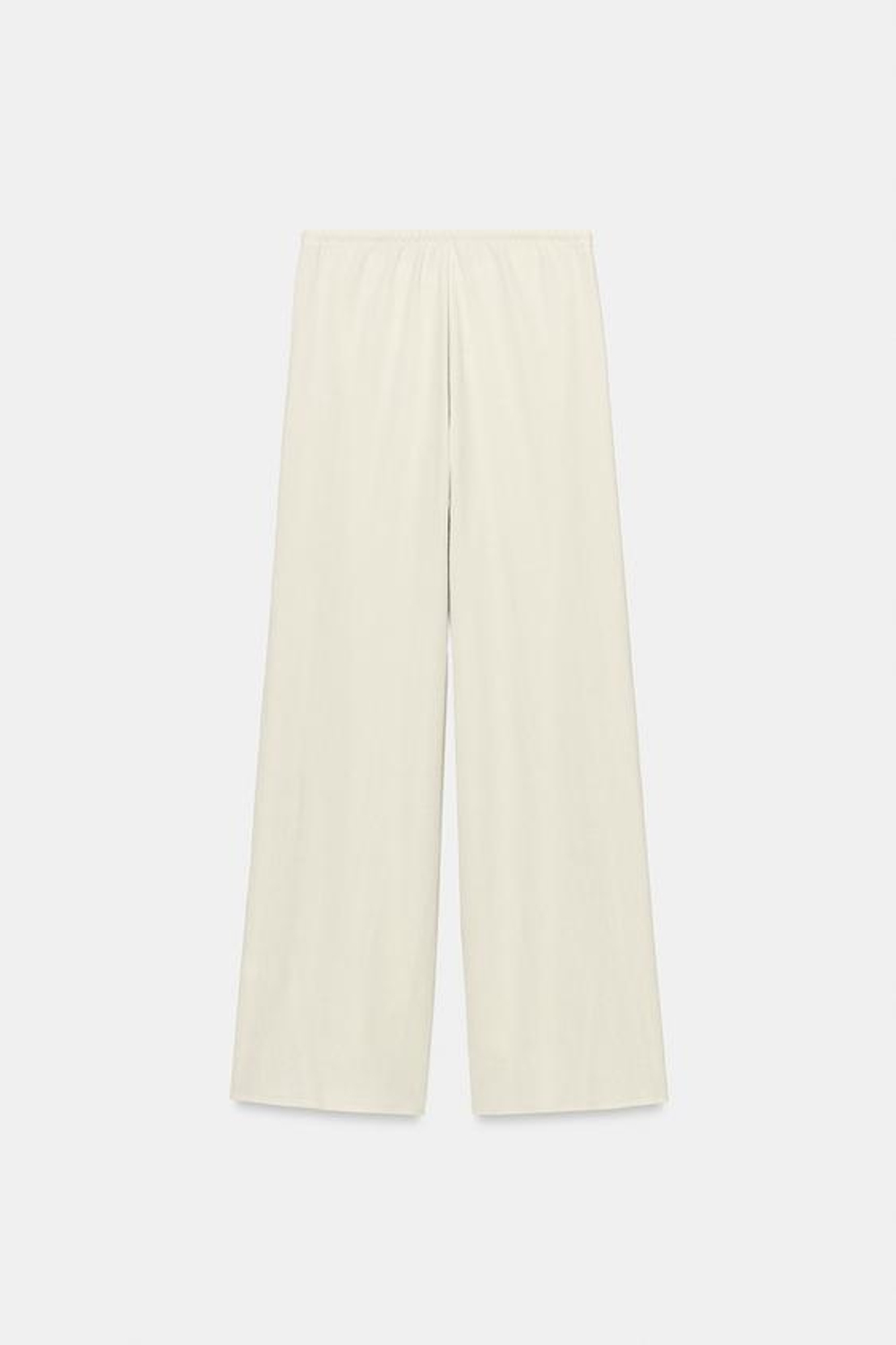 ZARA БРЮКИ ПРЯМОГО КРОЯ В СТИЛЕ РУСТИК, ЭКРЮ