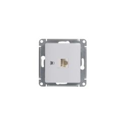 GLOSSA РОЗЕТКА компьютерная RJ45 кат. 5e, механизм, БЕЛЫЙ