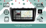 Магнитола для Mazda 6 2007-2012 - Vaycar VA41-0012-2K на Android 13, Быстрая, 2K QLED, CarPlay, 4G SIM-слот