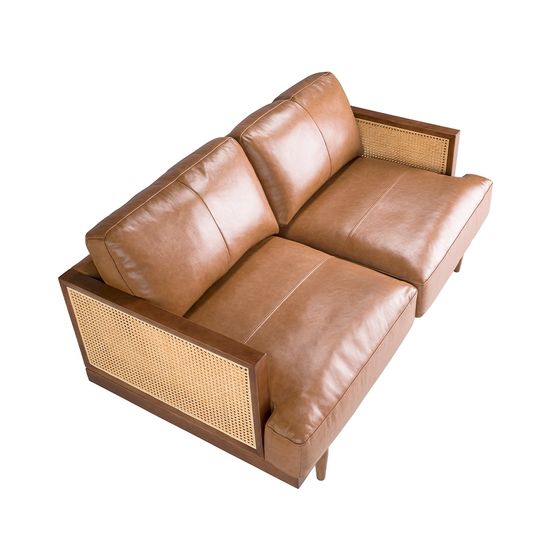 Диван 2-х местный 6176/KF8031-2P-M2731 Angel Cerda из коричневой кожи