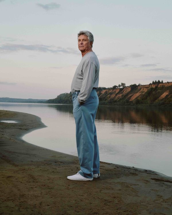 Брюки Classic wide chinos Мужские небесно-голубые - фото 2