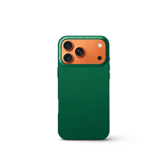 Чехол для iPhone 17 - Зернистая кожа - зелёный