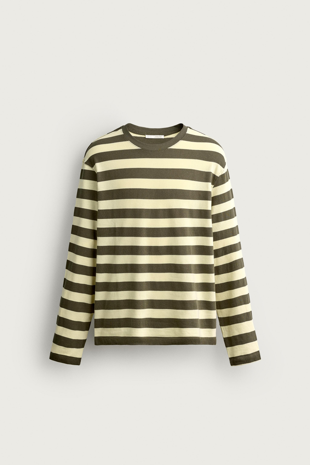 ЖАККАРДОВАЯ ФУТБОЛКА REGULAR FIT В ПОЛОСКУ — ZARA