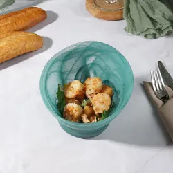 Салатник 600 мл d 15 см h11 см Green Sky косой конус матовое стекло P.L. Proff Cuisine [4]