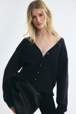 Кардиган в резинку с V-образным вырезом - H&M