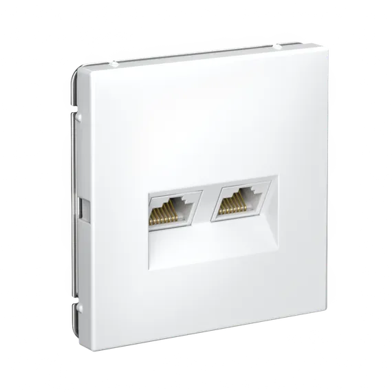 Розетка компьютерная RJ45 + RJ45, кат. Systeme Electric ArtGallery Белый GAL000188