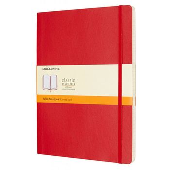 Блокнот Moleskine Classic Soft XLarge 190х250мм 192стр линейка мягкая обложка красный (QP621F2)