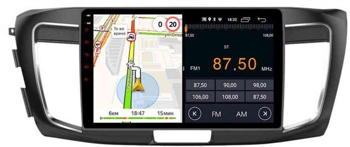 Магнитола для Honda Accord 9 2013-2015 - Parafar PF400LUX3RNF (поддержка усилителя, боковой камеры)на Android 13, CarPlay, 4G SIM-слот