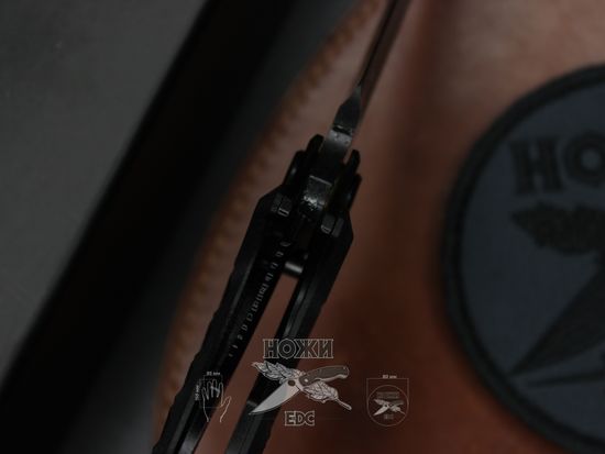 Складной нож НОКС Аватар (Black) 334-700424 c клинком из стали D2, рукоять G10