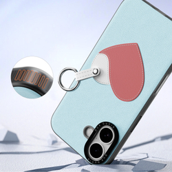 Чехол синего цвета (Love Edition) для iPhone 17, серия Luvy Series Case (со съемным ремешком) от Dux Ducis