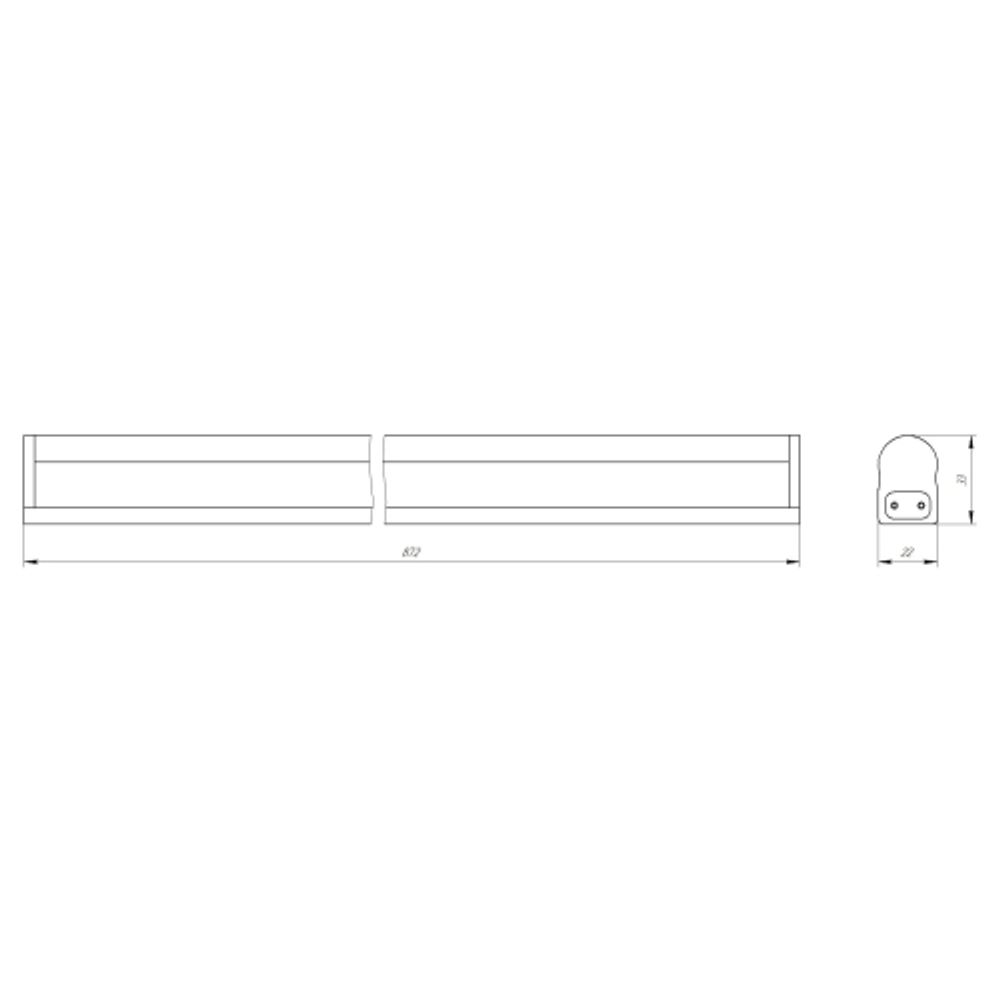 Линейный светодиодный светильник ЭРА LLED-01-12W-4000-W 12Вт 4000K L874мм с выключателем | Бытовые светодиодные линейные светильники
