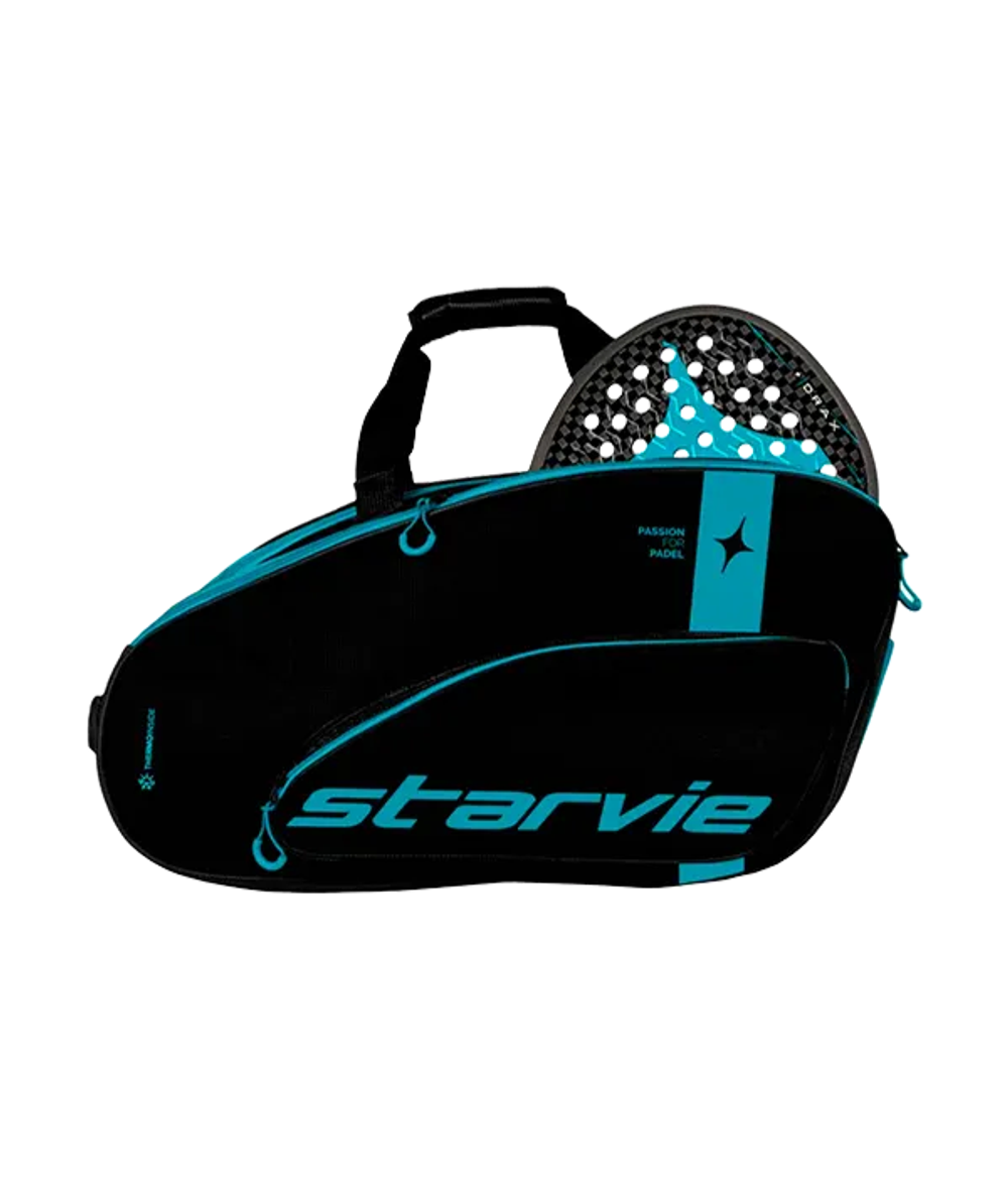 Сумка для падел Starvie Racing Drax Black-Blue 2025, премиальный дизайн и термокарманы