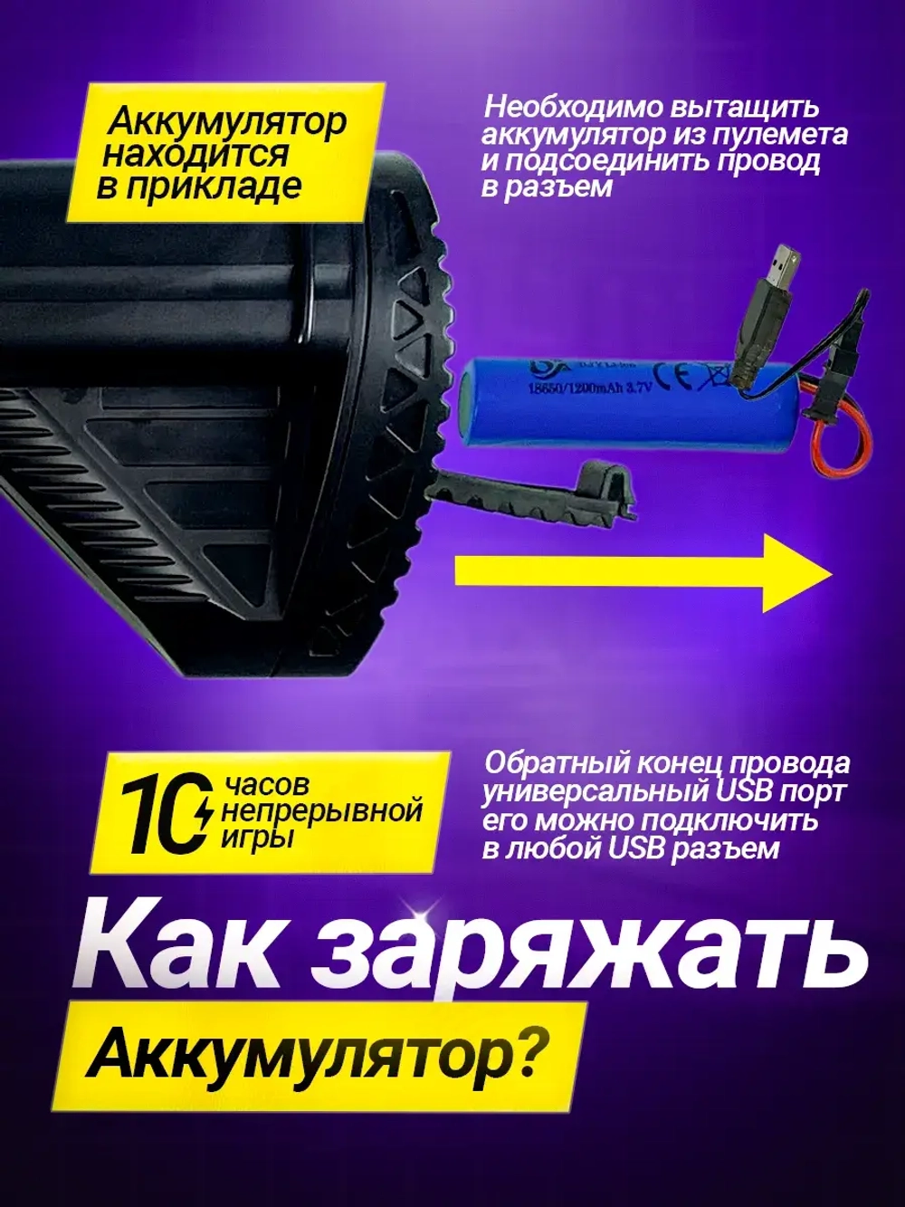 Автомат с орбизами М416 с аккумулятором