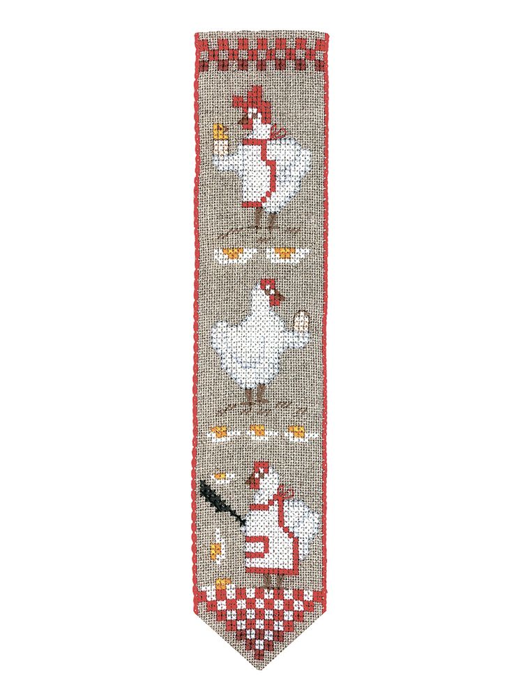 Набор для вышивания нитками Le Bonheur des Dames закладки Bookmark Hens (Курочки)