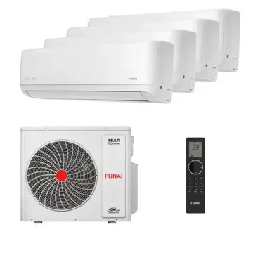 Мультисплит система на 4 комнаты Funai RAM-I-DA25HP.W01 x 3 / / RAM-I-DA50HP.W01 / RAM-I-4KG105HP.01/U