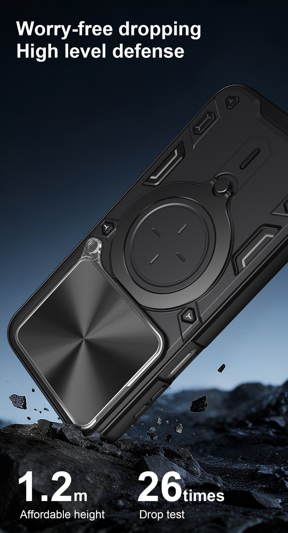 Чехол с кольцом Big Ring Case для Huawei Pura 90 Pro