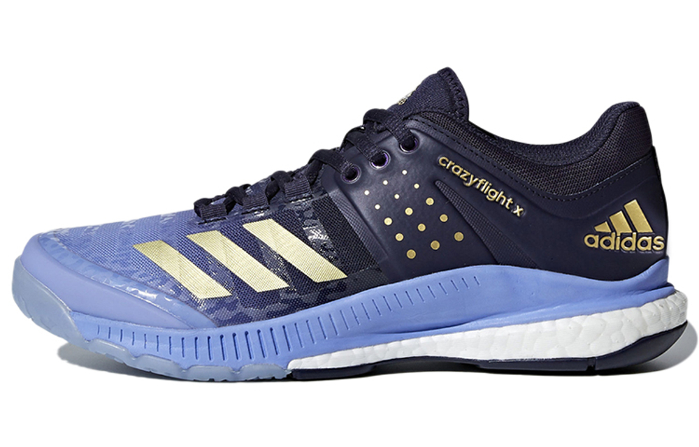 Adidas Crazyflight Comfortable Slip Resistant Abrasion Resistant Low top Running Shoes Men"s Azure Blue