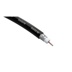 Коаксиальный кабель Intro I-R6PE-100 антенный для телевизора уличный RG6 CCS PE 75Ом 100м | Intro