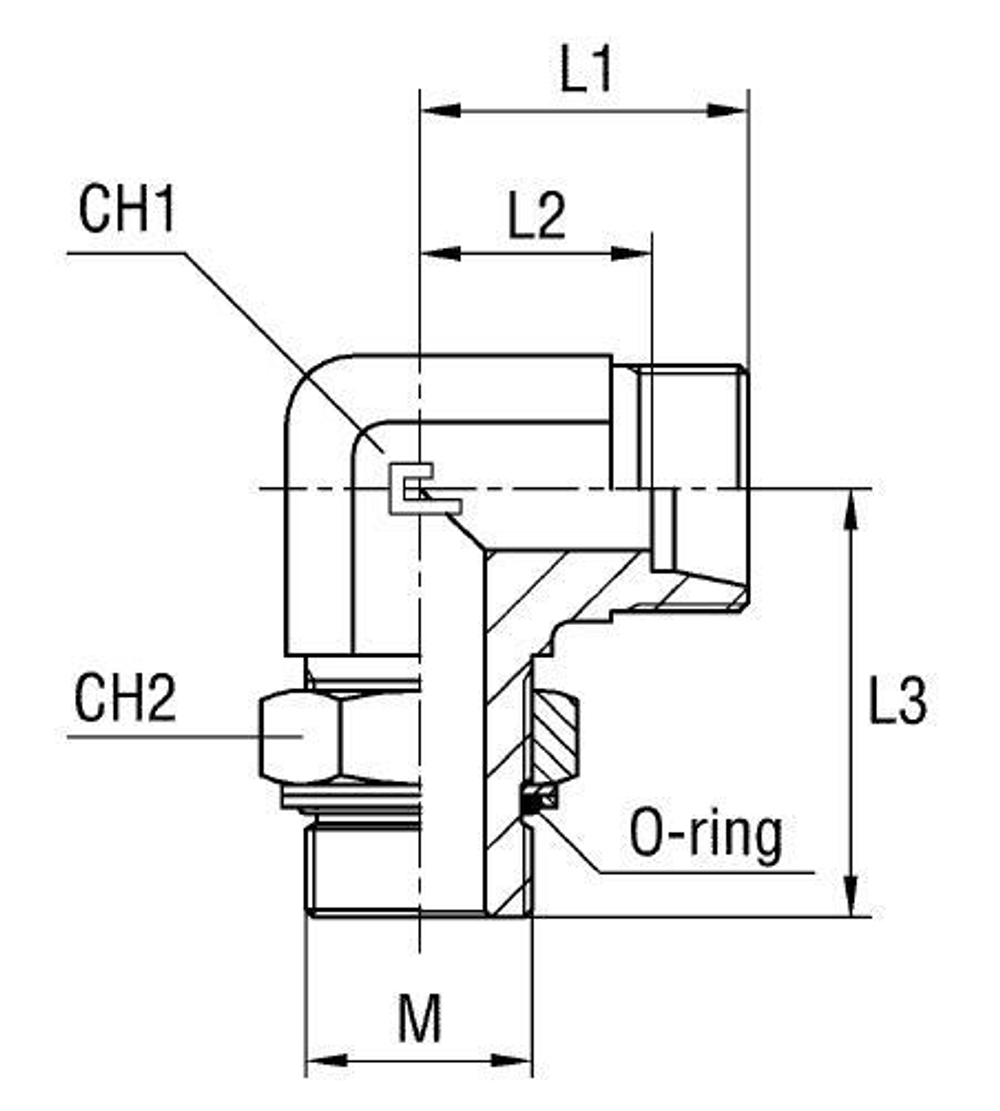 Штуцер FRG90 DL18 22x1.5 (корпус)