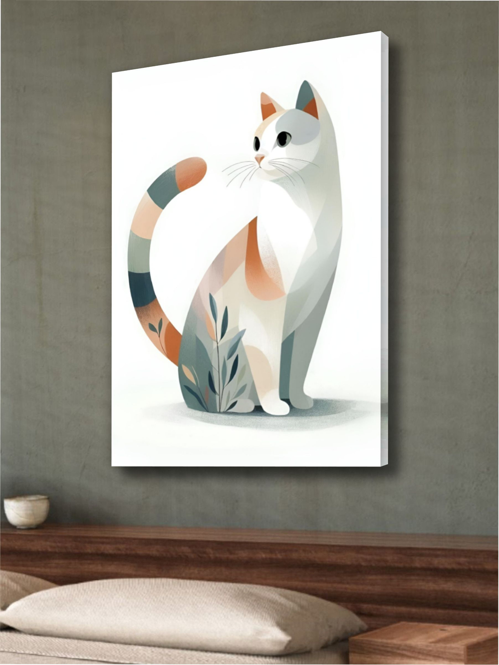 Картина Кот перед закатом модульная 50x70см 1шт.