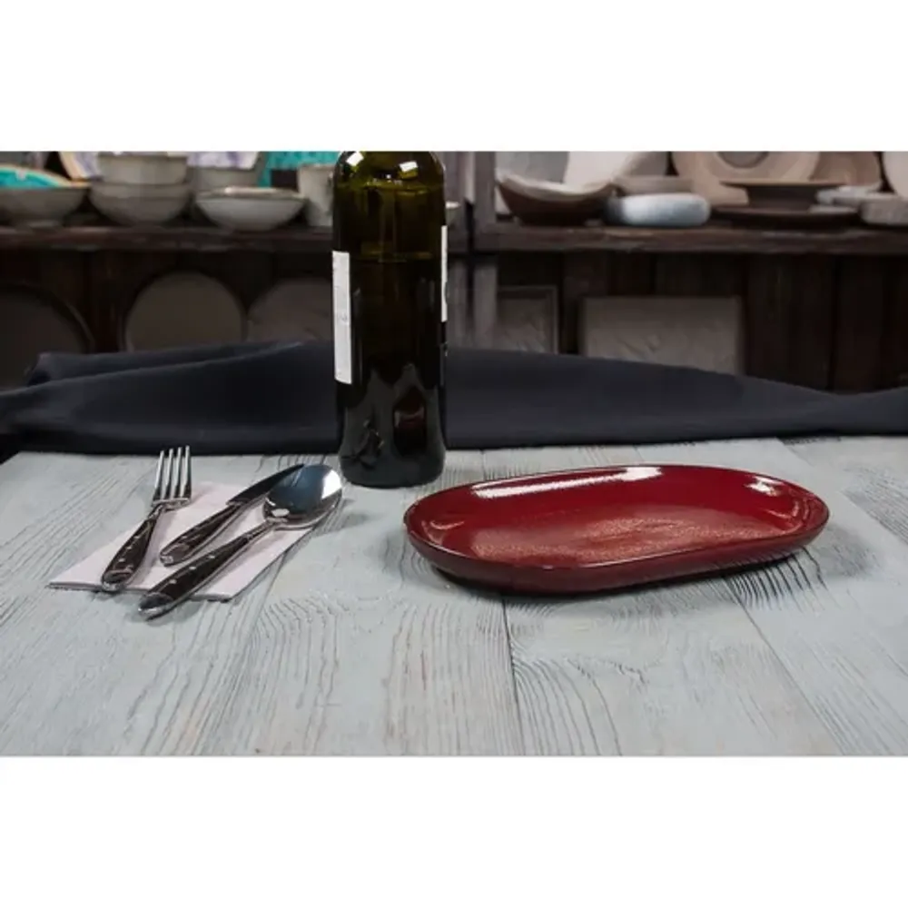 Блюдо овальное 25*16 см h2,4 см Evolution Dark Red P.L. Proff Cuisine [1]