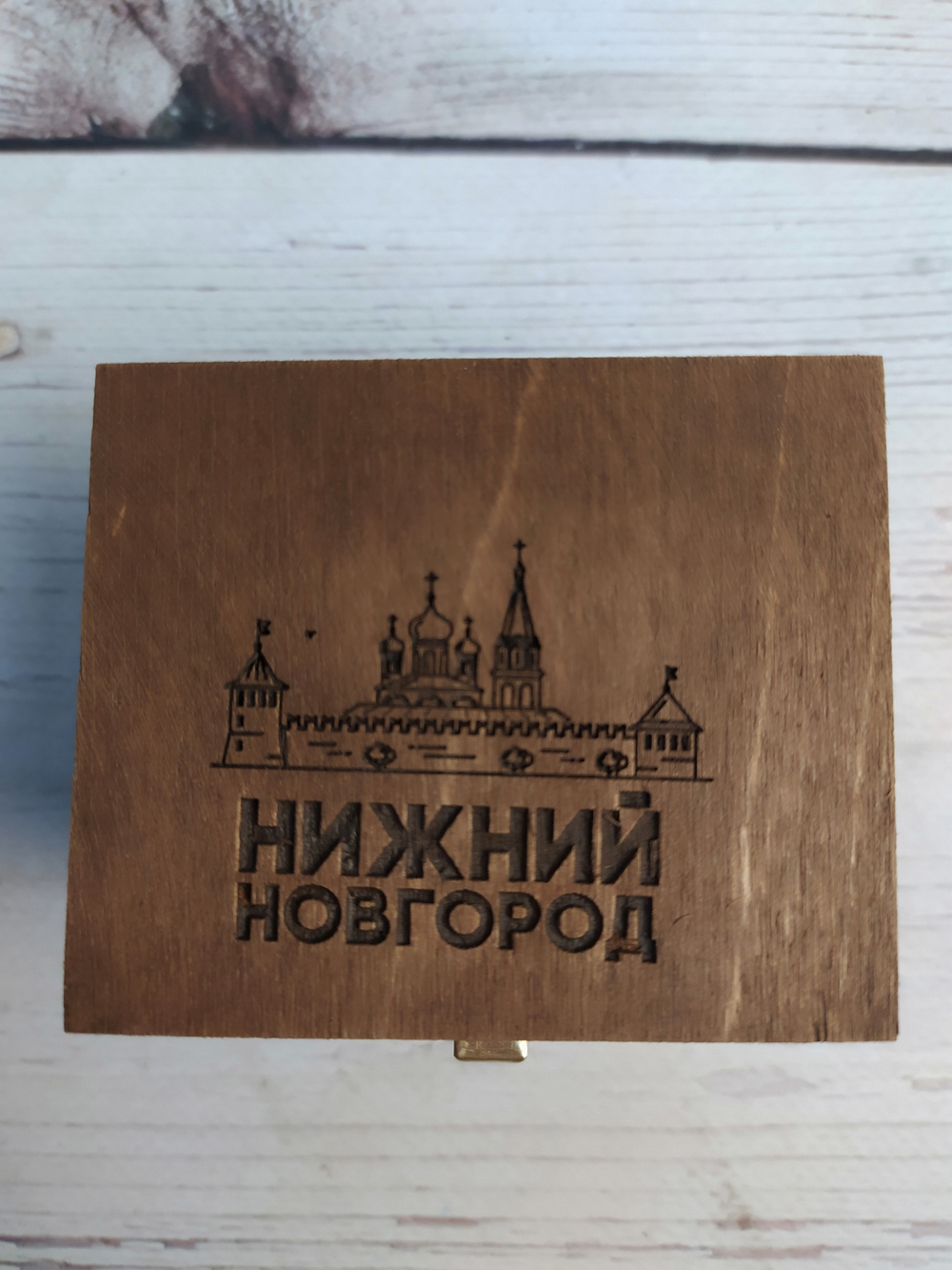 Музыкальная ЗАВОДНАЯ деревянная шкатулка-шарманка Нижний Новгород с мелодией Гимн России